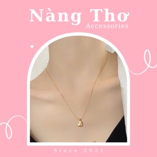Vòng cổ nữ, dây chuyền hình trái tim lệch Nàng Thơ Accessories