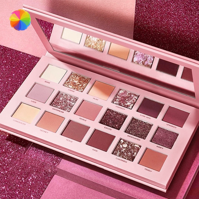 Bảng phấn mắt 18 màu lâu trôi hiệu ứng mờ lung linh chống nước lâu phai chất lượng cao