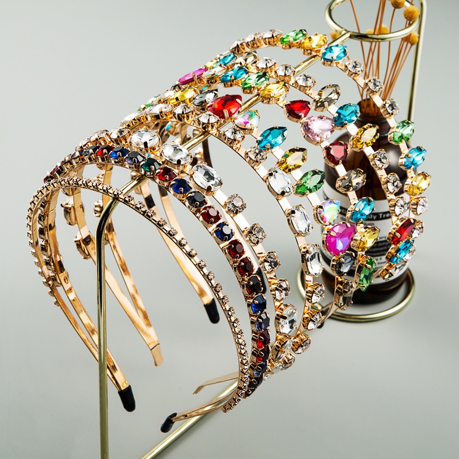 Băng Đô Cài Tóc Đính Đá Và Ngọc Trai Nhân Tạo Thời Trang