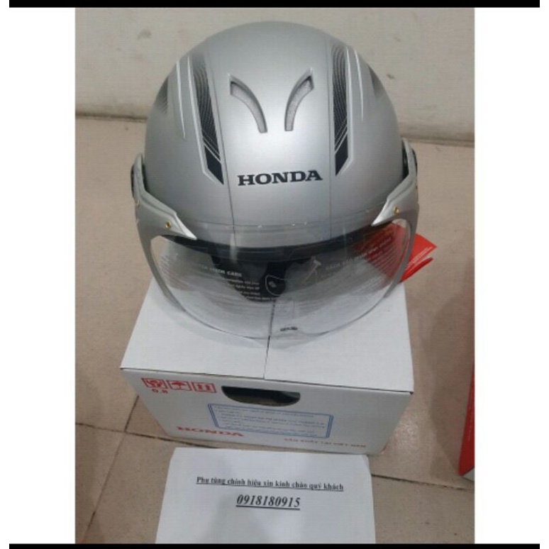 Mũ bảo hiểm honda nửa đầu matt có kính