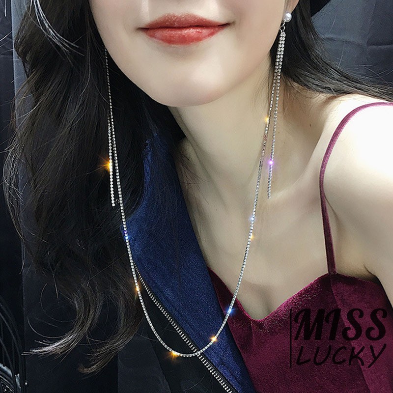 Khuyên tai dáng dài phong cách Hàn Quốc sang trọng cho nữ