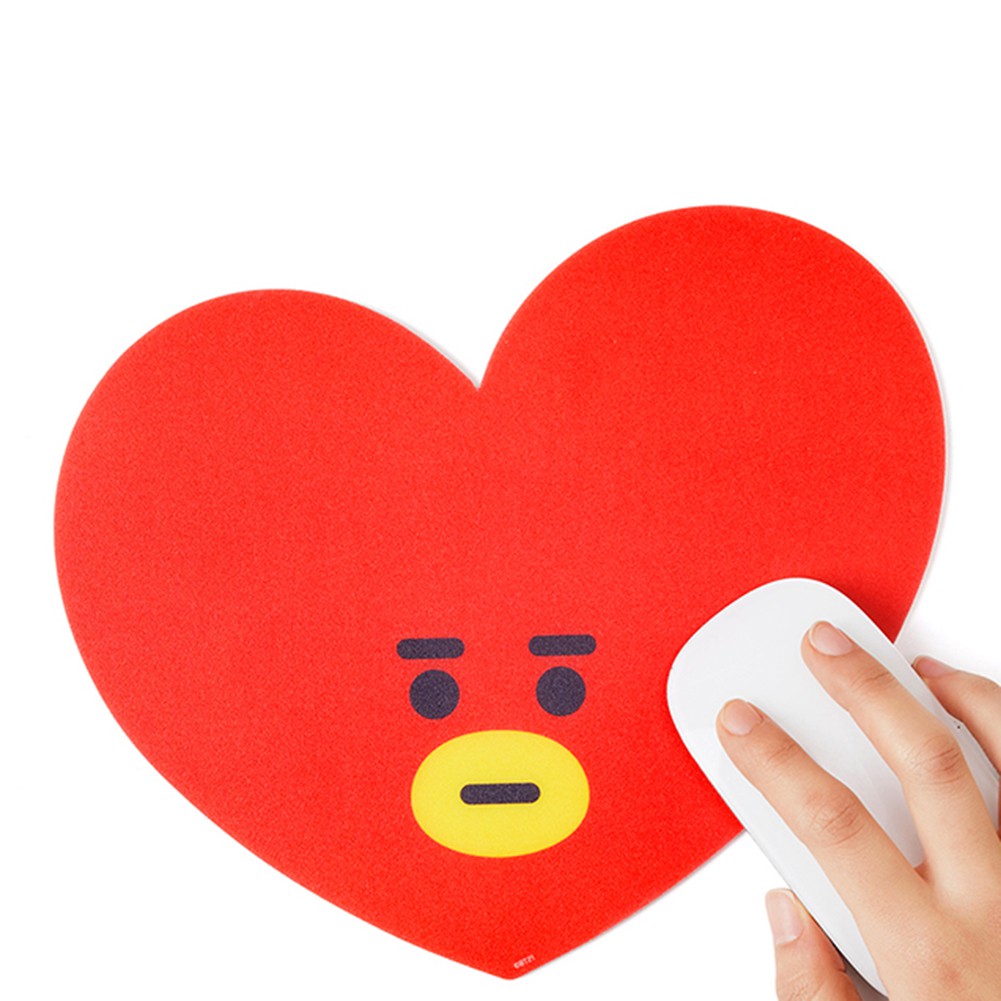 Tấm lót chuột in hình hoạt hình BTS có đệm cổ tay chống trượt tiện dụng