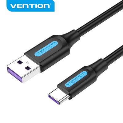 Cáp Sạc Nhanh Vention Type C 5A 480Mbps QC Tốc Độ Cao Có Thể Truyền Dữ Liệu Cho Huawei