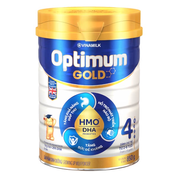 Sữa bột Optimum Gold 4 hộp thiếc 850g/1450g