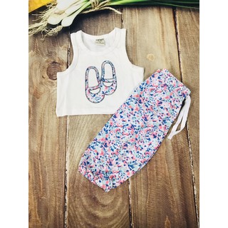 Bộ croptop cho bé gái 9-23kg