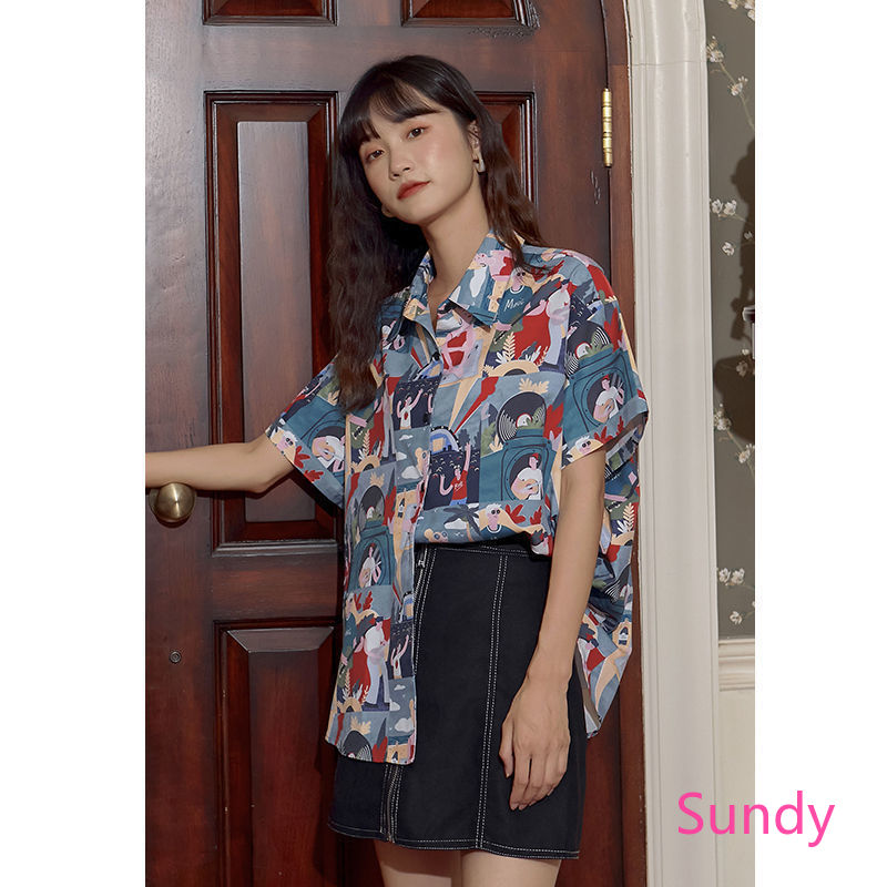 Áo Sơ Mi Nữ Dáng Rộng Kiểu Vintage Thời Trang Mùa Hè