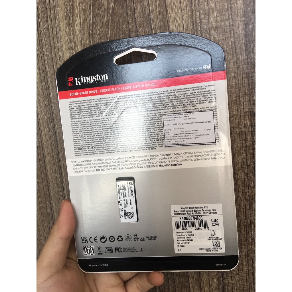 Ổ cứng SSD Kingston A400 480GB Sata 3 (SA400S37/480G)