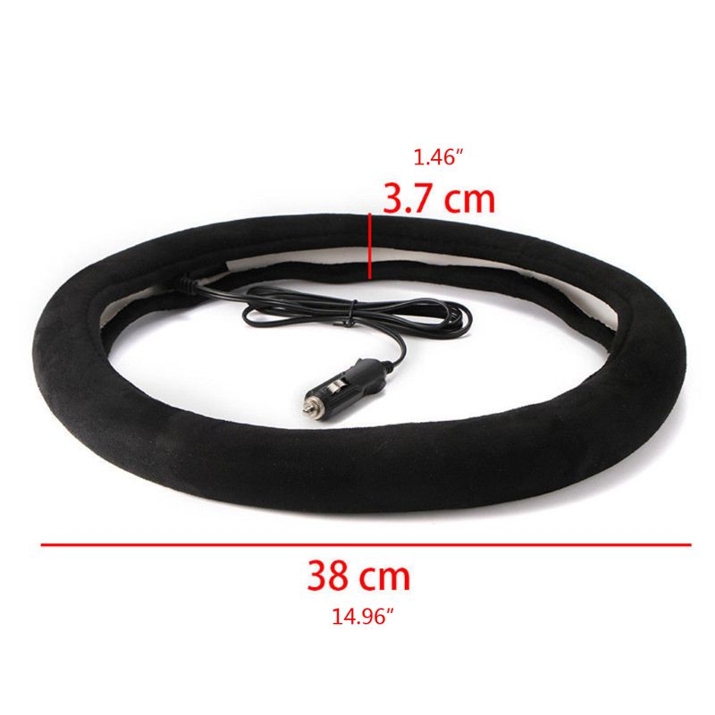 Vỏ Bọc Vô Lăng Sưởi Ấm Điện Tử Cho Mùa Đông 38cm