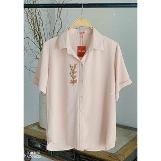 Áo sơ mi ngực thêu hoa AO0562