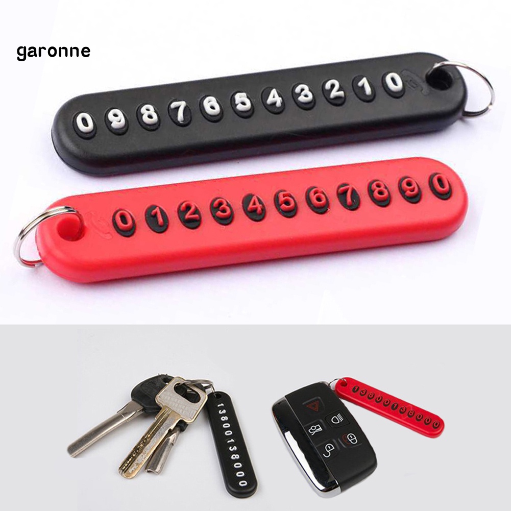 Móc chìa khóa xe hơi/ túi xách/ điện thoại chống thất lạc in số DIY