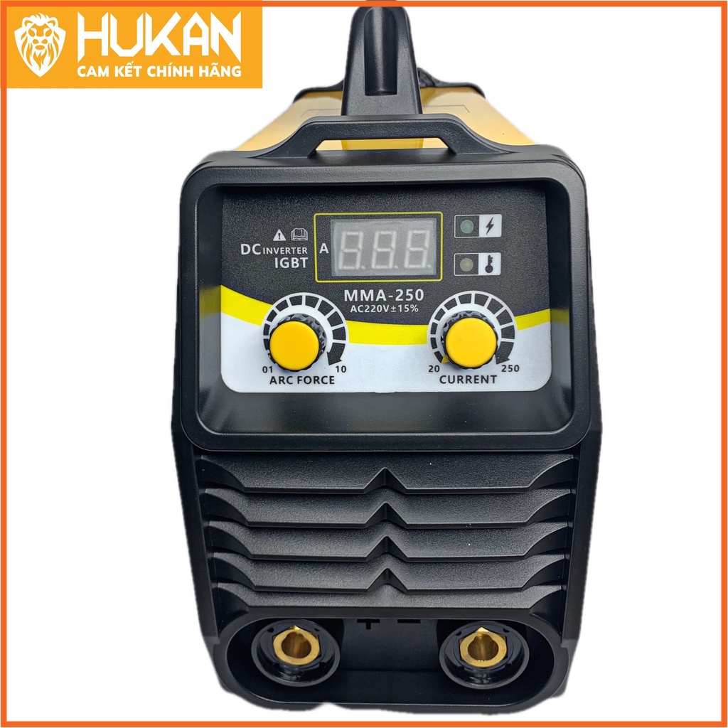Máy hàn que điện tử HUKAN MMA - 250 IGBT. Hàn Que 1.6mm 3.2mm. Công Suất Đầu Ra 6.2Kv - MMA250. Bảo hành 6 tháng