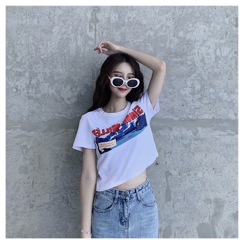 Áo Croptop Ami in chữ Simion Miller hottrend không thể thiếu trong mùa hè CR03