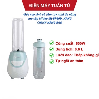 Máy xay sinh tố cầm tay mini đa năng cao cấp Midea MJ-BP60D
