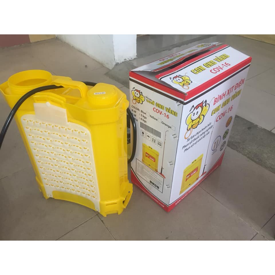Bình xịt điện con ong vàng, bình phun xịt côn trùng, bình xịt điện 16L, 18L,20L, Bình xịt điện đa năng con ong vàng