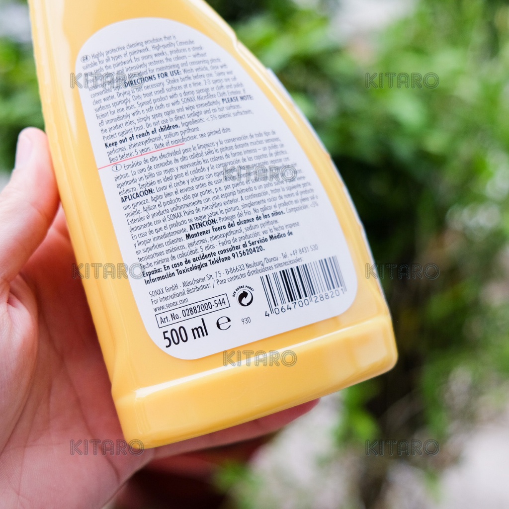 Dưỡng sơn sonax highspeed wax 500ml