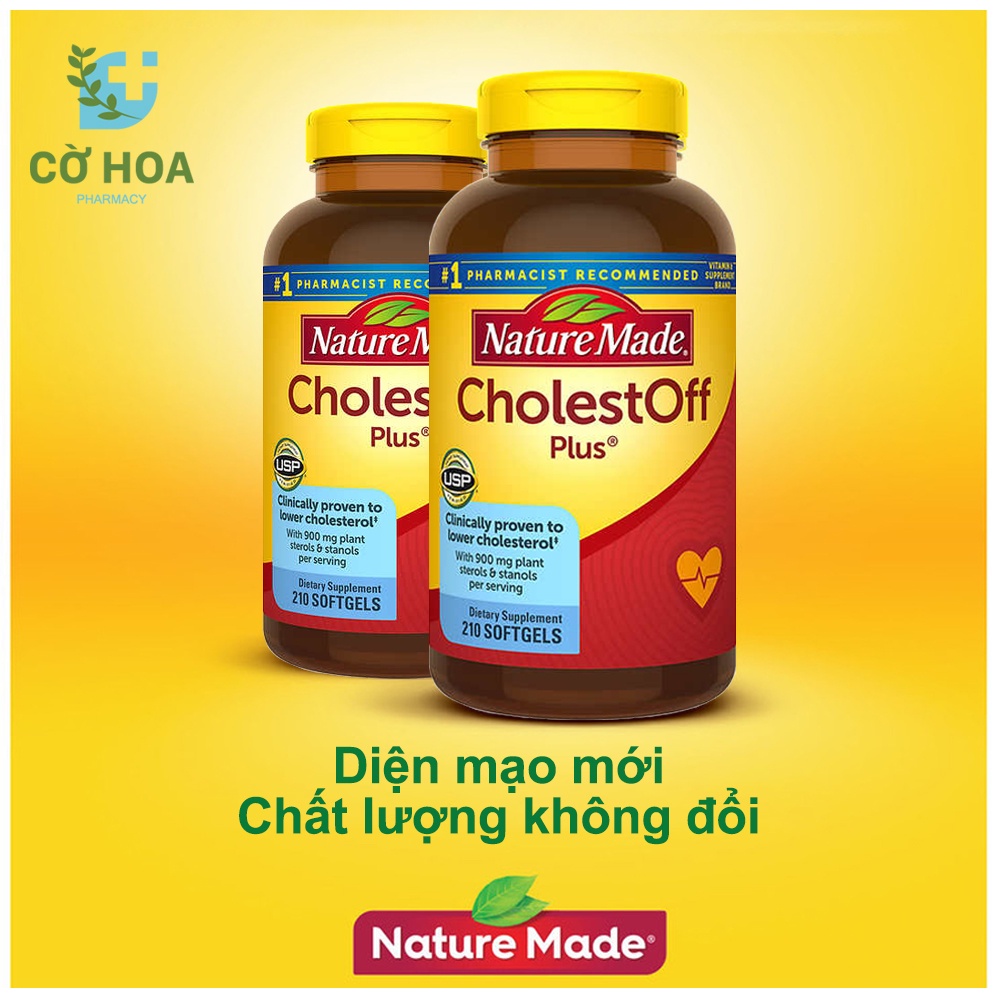 Viên uống giảm Cholesterol Nature Made CholestOff Plus - Hộp 210 viên