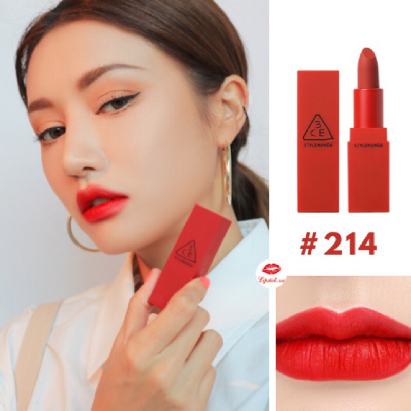 SON 3CE RED RECIPE MATTE LIP COLOR - 214 SQUEEZING