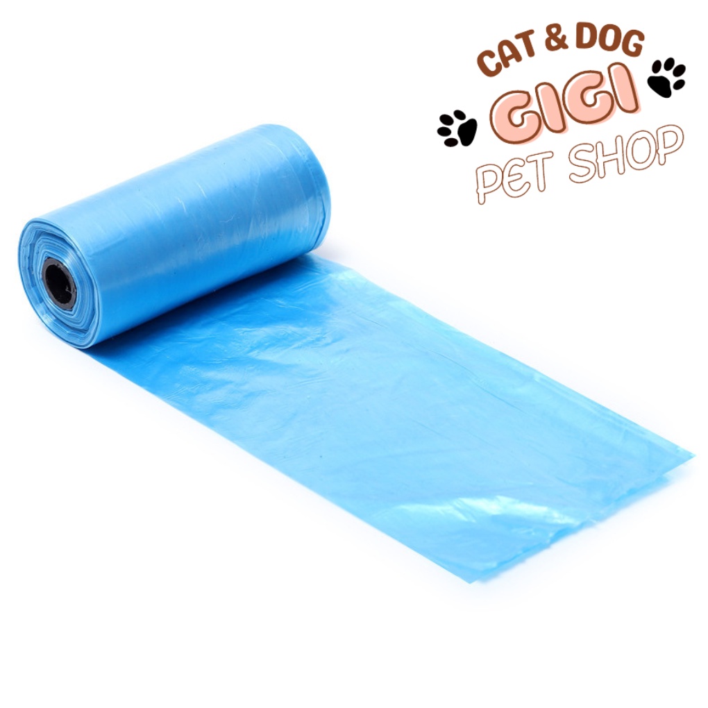 Set 15 túi/cuộn rác dọn vệ sinh đựng phân cho chó mèo thuận tiện khi mang thú cưng đi chơi - GiGi Pet Shop