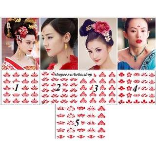 1 tấm 20  Hình Xăm Dán Trán Tattoo Võ Tắc Thiên