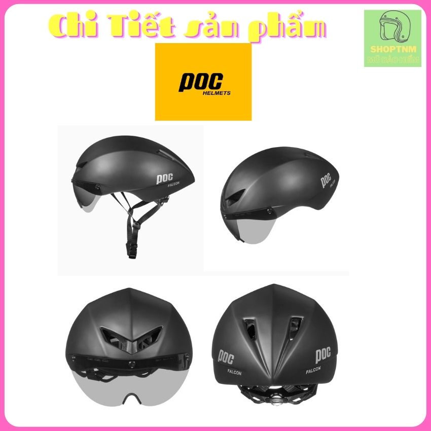 [ Chính Hãng ] Mũ bảo hiểm xe đạp thể thao POC-Falcon, Nón bảo hiểm xe đạp thể thao nam nữ cao cấp POC-Falcon