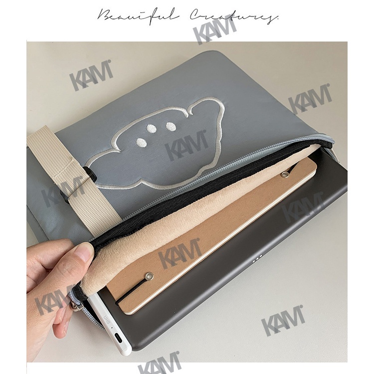 Kam phiên bản Hàn Quốc ipad macbook pro13 / 11 inch phổ biến vỏ máy tính bảng bảo vệ tay áo túi đeo vai đơn đeo vai túi lưu trữ máy tính xách tay
