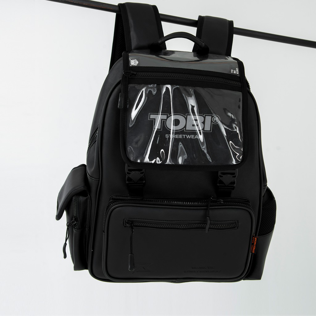 Balo Backpack TB Leather UNISEX chính hãng local brand TOBI - Vải dệt NANO chống thấm, chống bấm bụi
