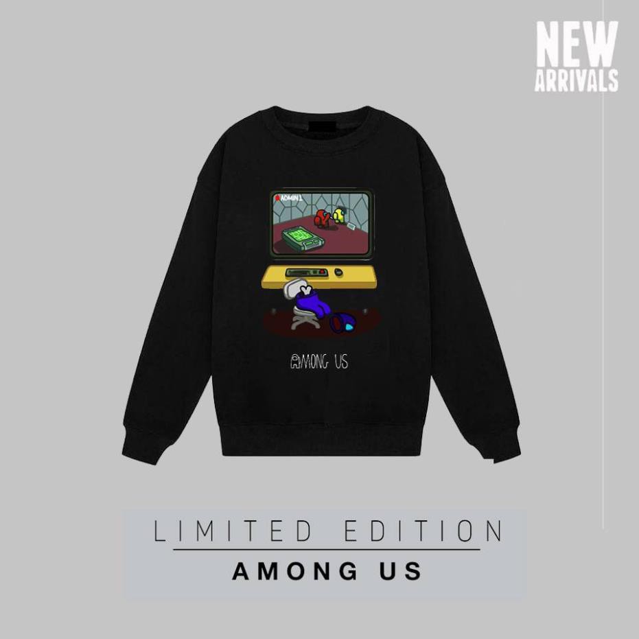 NEW- BST Áo sweater đen dài tay Among Us đẹp siêu ngầu giá rẻ nhất - mẫu mới HOT