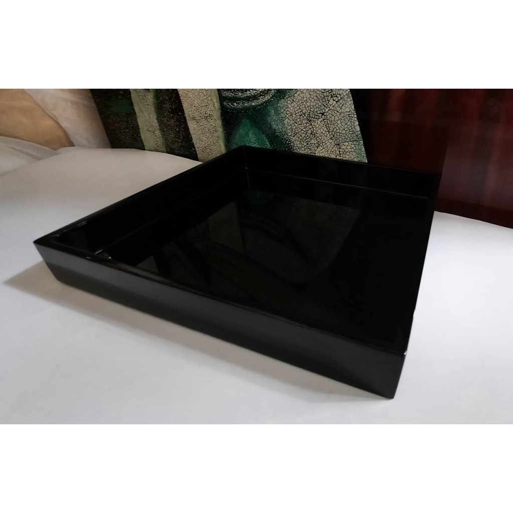 Khay sơn mài vuông kích thước 20x20x2cm - K01
