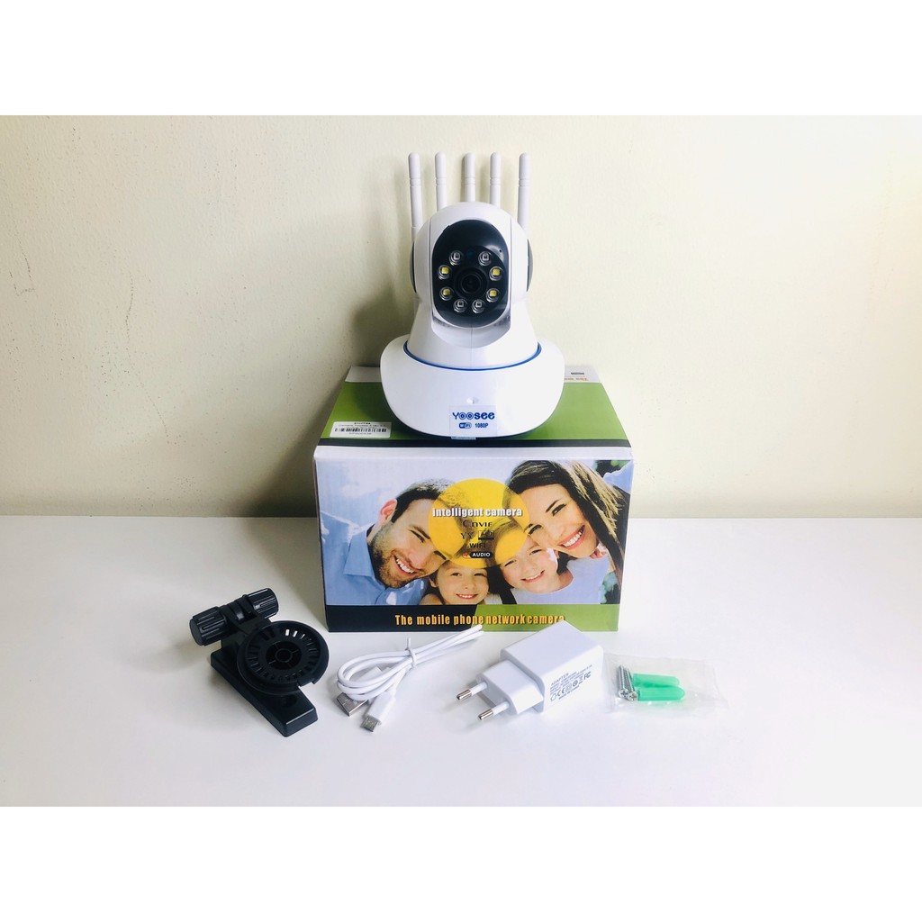 Camera Yoosee IP Wifi 5 Râu 3.0Mp Kèm thẻ nhớ 32G đến 128G