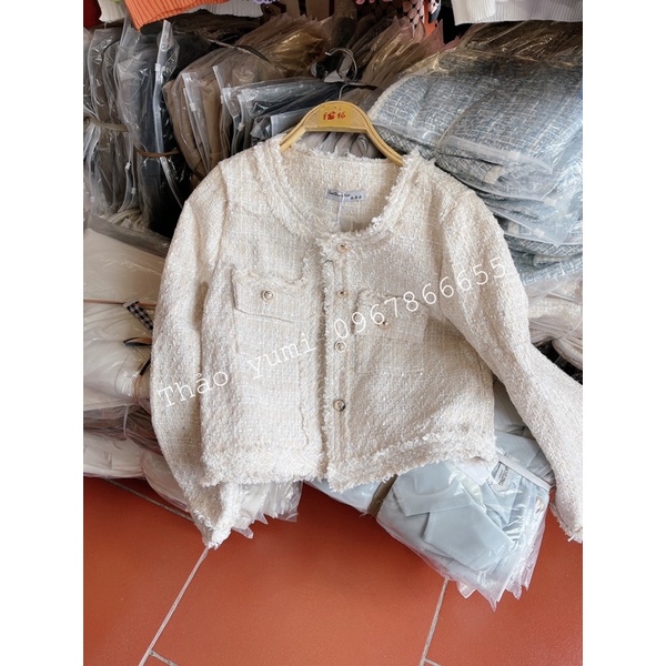áo khoác dạ tweed túi ngực sz ml (sẵn) | BigBuy360 - bigbuy360.vn