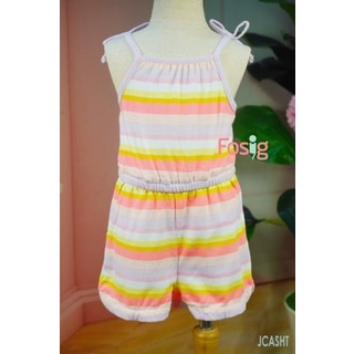 [9-23kg] Romper Jumpsuit Đùi Bé Gái CJ - Sọc Hồng Tím