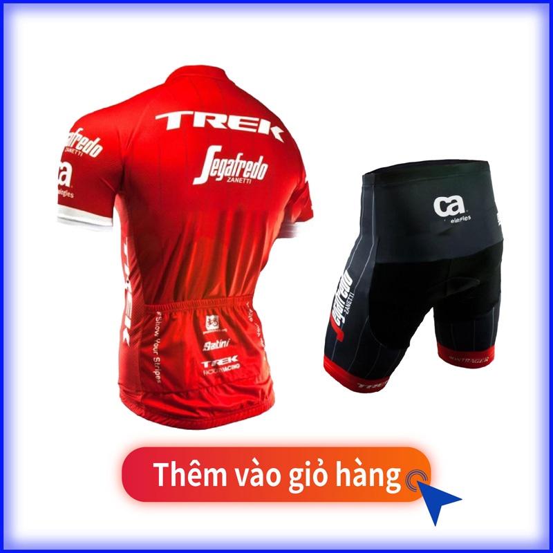 TREK Road Bike Đạp xe Jersey Đội Baju Đội Basikal Áo ngắn tay / Quần nam