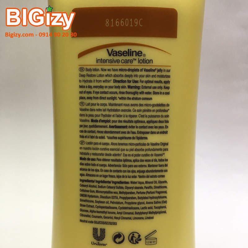 Mẫu mới Dưỡng Thể Vaseline 725ml | BigBuy360 - bigbuy360.vn