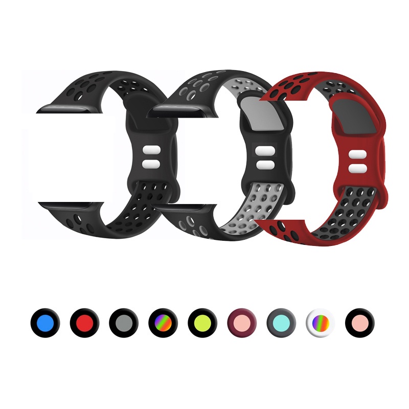 Dây Đeo Silicone Cho Đồng Hồ Thông Minh Apple Watch Ultra series 8 7 6 5 4 3 2 1 iWatch 49mm 45mm 41mm 44mm 40mm 42mm 38mm