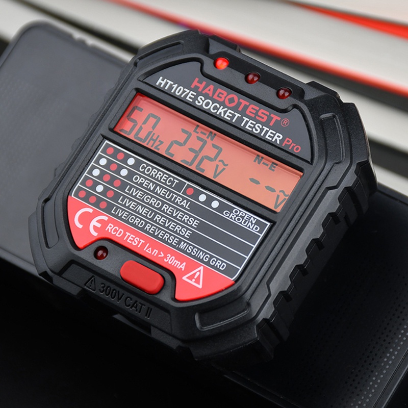 Thiết Bị Kiểm Tra Điện Áp Chống Rò Rỉ Phích Cắm EU / UK / US HT107