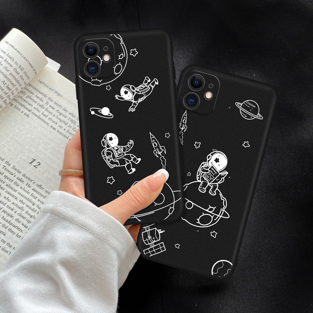 Ốp Lưng Iphone Cạnh Vuông, Bảo Vệ Camera Phi Hành Gia ip 7Plus,8plus,x,xs,xsmax,11,11promax,12,12promax,13,13promax