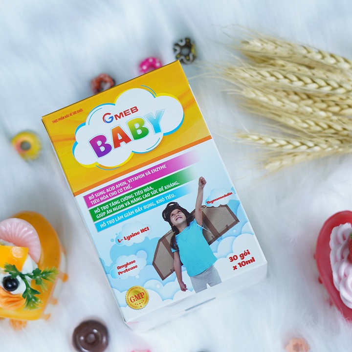 TP BVSK GMEB BABY - Giúp Bé Ăn Ngon, Tăng Cường Tiêu Hoá Combo 2 Hộp Tặng 1