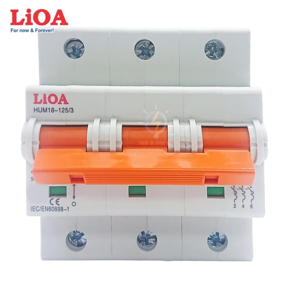 Cầu dao tự động, Aptomat, CB, 3 pha, 3 cực LIOA, dòng cắt 4.5KA, chịu tải 6A, 25A, 32A, 40A, 50A,  63A, 75A, 100A
