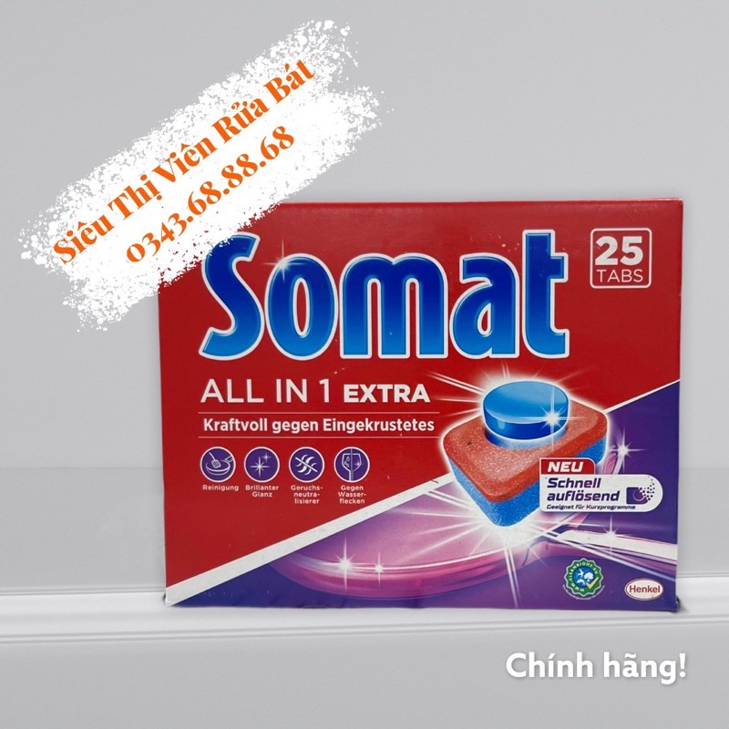 Viên rửa bát Somat hộp 25 viên