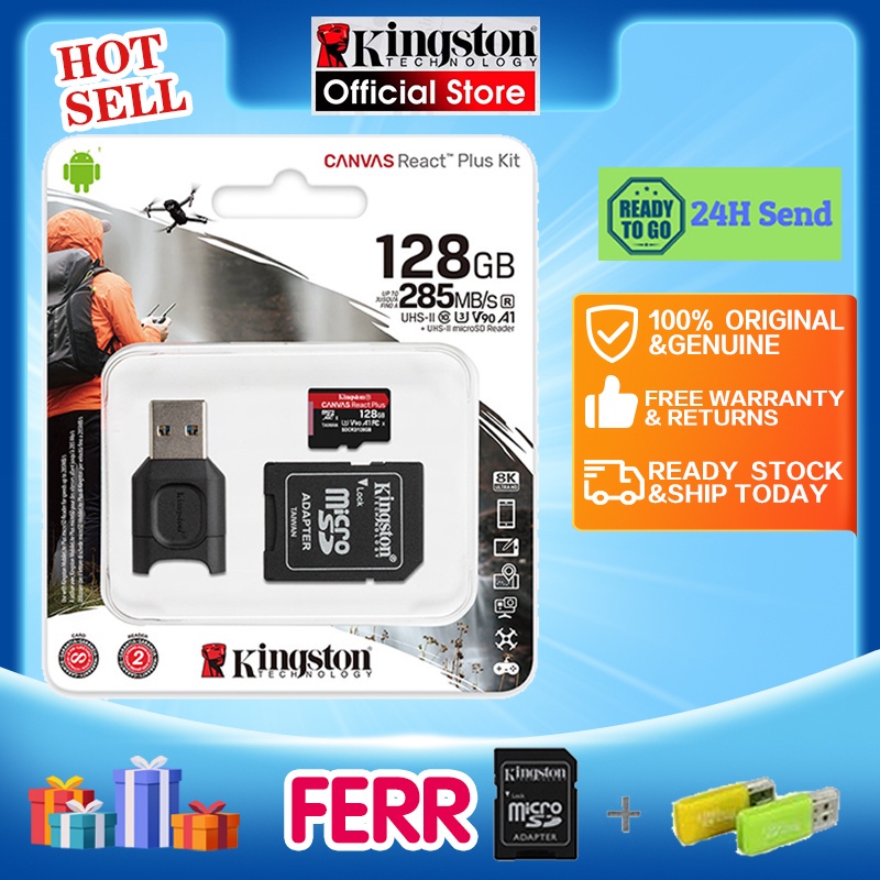 KINGSTON Thẻ Nhớ 32GB 256GB 128GB 64GB Micro SD Class10 UHS-1 8G C4 Microsd TF / SD Dành Cho Điện Thoại Thông Minh
