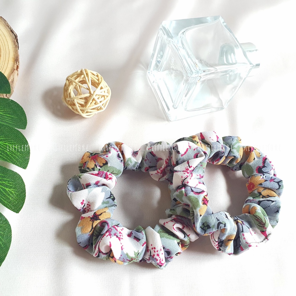 Dây Buộc Tóc Scrunchies AlittleMORE Hoa Nhí Xinh Xắn Nữ Tính Đủ Size Cột Tóc Đẹp Dễ Thương