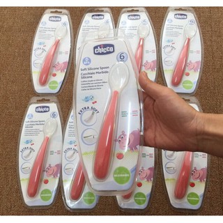 Thìa Ăn Silicone 6M+ Chicco cho bé