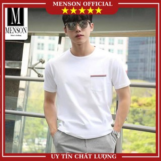[Hàng Cao Cấp] Áo Thun Nam, Áo Phông Nam Cổ Tròn Cao Cấp Có Túi Vải Cotton Co Giãn 4 Chiều Chất Mát Mùa Hè M1131
