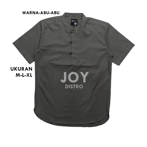 Joy.distro-áo Sơ Mi Nam Tay Ngắn Màu Xám/Đen/Xám/Xanh Dương/Trắng/Xanh Dương Kiểu Hồi Giáo Mới Nhất Áo Sơ Mi Nam Tay Ngắn Có Cổ