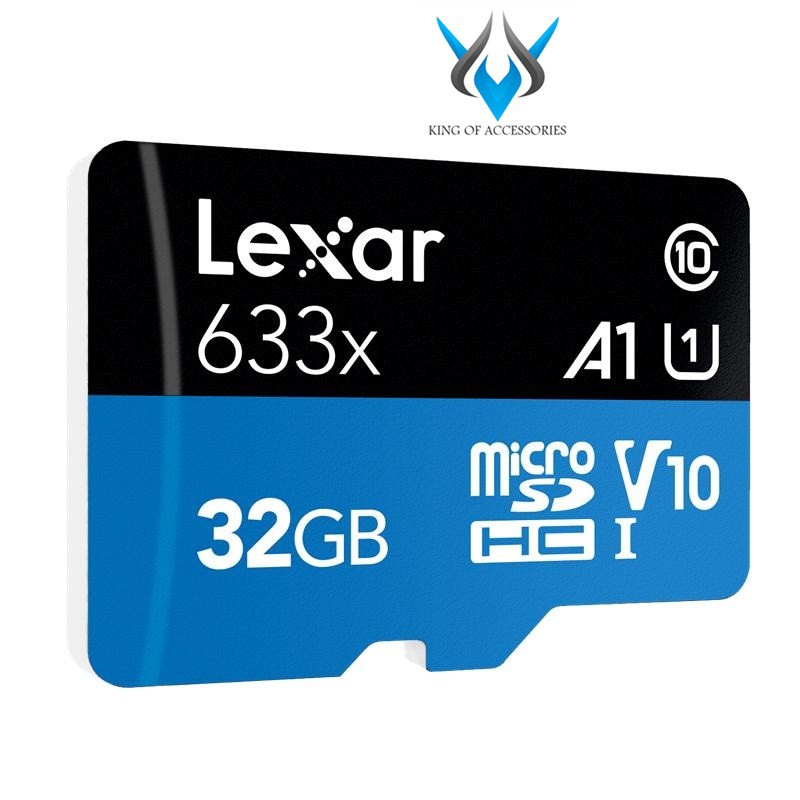 Thẻ nhớ MicroSDHC Lexar 32GB 633x A1 V10 U1 95MB/s (Xanh)