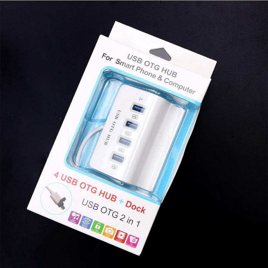 Đầu chia 4 cổng USB OTG Micro 3.0 480Mbps