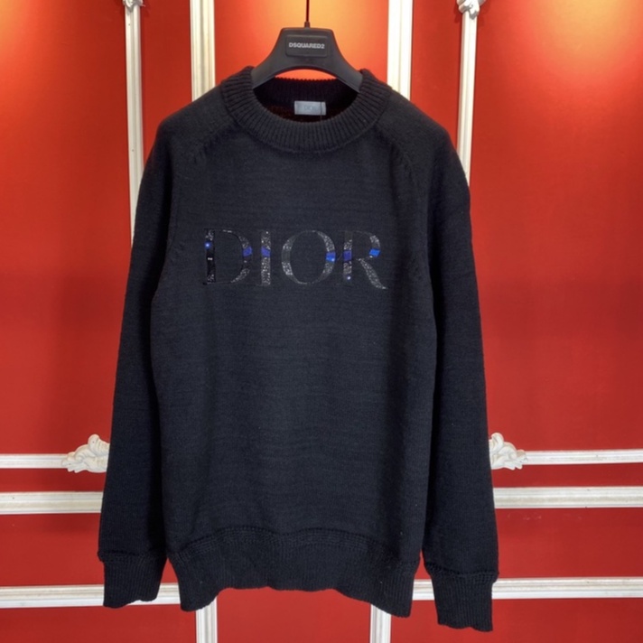 Áo Nam Nữ ⚡ ĐỦ SIZE 45-85 KG ⚡ Áo sweater len Dior logo phối màu