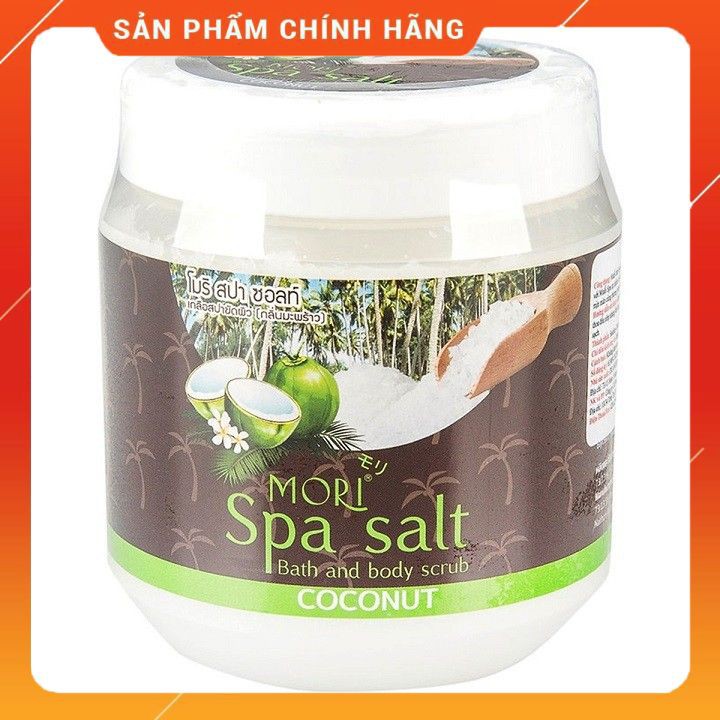 Muối tắm Spa tẩy da chết tinh chất Dừa thiên nhiên Mori 700g