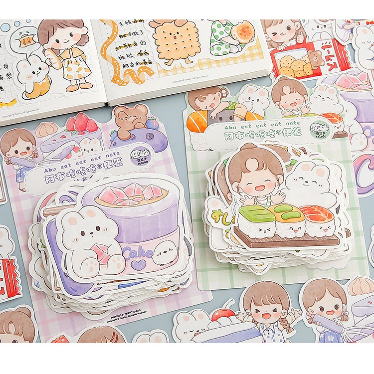Set 100 Giấy Ghi Chú Họa Tiết Hoạt Hình Dễ Thương Trang Trí Sổ Tay