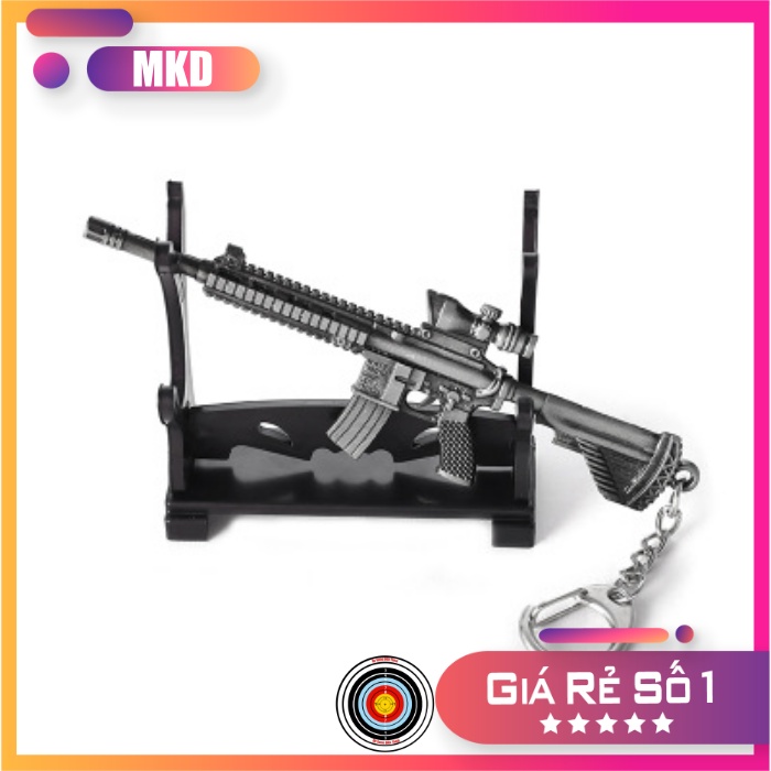 Móc Khóa Pubg M416 Silver - Màu Bạc kim siêu đẹp dài 12cm (Game Pubg)